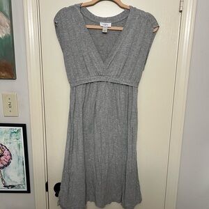 LOFT Heather Gray Midi Dress